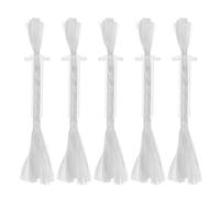 FRCOLOR 5 Pièces Mèches pour Lampes à Huile en Coton Tubes en Verre Blanc, Remplacement Rapide pour Éclairage de Secours et d'urgence, Adaptées aux Lampes à Pétrole Anciennes