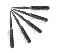 FRCOLOR 5 Pièces Peigne coiffant queue de rat peigne tresse démêlant tresse pour coiffer brosse coiffante pour boucles ABS Black