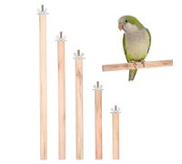 FRCOLOR 5 Pièces Perchoirs pour Perroquets en Bois sans Échardes Vis, Accessoires Cage à Oiseaux, Perchoir pour Développer L'équilibre des Oiseaux Finch et Perroquet