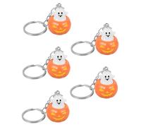 FRCOLOR 5 Pièces Porte Clés Halloween de Décorations Forme de Citrouille Accessoires de Sac Téléphone Décorations de Fête et Bijoux Fantaisie