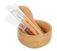 FRCOLOR 5 Pièces Set Bol Mixeur Visage Avec Spatule Et Pinceau Kit Soins Beauté Réutilisable Compact Et Portable Pour Maquillages Et Masques Diy Matériel Adapté Peau Sensible Maison Et