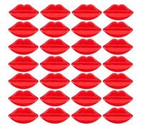 FRCOLOR 50 Accessoires Buccaux Soi-même, Boutons en Plastique Rouge Vif pour Confection de Poupées, Boutons Remplaçables Décoratifs pour Vêtements, 50 Pièces Multifonction, pour Couture