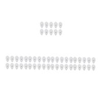 FRCOLOR 50 Pièces Lot de 10 Patchs Adhésifs Blancs en Silicone Souple, Compatibles Électrodes 3,5 MM, Coussinets Professionnels de Physiothérapie pour Appareils de Stimulation Musculaire,