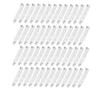 FRCOLOR 50 Pièces Lot de Épingles Broches Sécurité Argenté pour Badges et Créations DIY Fermoir Barre Arrière Ouverture Accessoires pour Bijoux et Couture