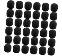 FRCOLOR 50 pièces Microphone Windscreen Covers Mousse Souple Bonnettes Microphone Protectrices Élastiques pour Accessoires Audio Protection Poussière et Parasites Adaptées Aux Micros