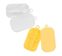 FRCOLOR 50 Pièces Miniature Lunch Box Toy Kitchen Accessories with Divided Compartments for Dollhouse Play and Decorative Collectible