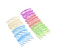 FRCOLOR 50 pièces Peignes à Cheveux Plastique Dents Colorés pour Femmes Maintien Résistant et Anti-vent Accessoires Styling pour Chignons et Activités Extérieures Lot
