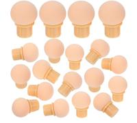 FRCOLOR 50 Pièces Têtes de Rechange en Éponge Douce pour Stylo Nail Art, Accessoires Compact en Plastique Beige, pour Manucure Ombrée sur Ongles Naturels et Acryliques