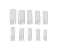 FRCOLOR 500 pièces Faux Ongles Naturels Demi-couvre Capsules Ongles Artificiels PC Résistants Faciles à Décorer pour Usage Professionnel et Domestique