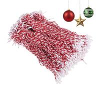 FRCOLOR 500 Pièces Supports pour Décorations de Noël, Cordons Coton | Fermoirs à Pression, Usage Fête de Noël et Espaces Commerciaux, Réutilisables, Touche Décorative