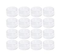 Frcolor 50pcs Cosmetic Container Vide 5g / 5ml Rond en plastique Round Pot Pot avec couvercle (Transparent)