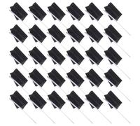 FRCOLOR 50pièces Mini Drapeaux Noirs à Tenir Main Polyester Résistants pour Célébrations Sportives Fêtes DIY Événements