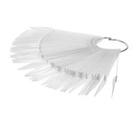 FRCOLOR 50pièces Palette De Présentation Pour Faux Ongles Plaques De Couleurs Guide Entraînement Pour Nail Art