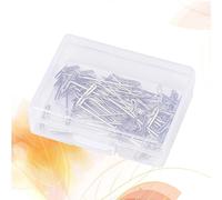 FRCOLOR 50pièces Perruque à Épingles T Épingles T Métalliques pour Couture le Blocage Tricotage avec Boîte Plastique pour Ranger et Transporter