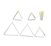 FRCOLOR 5Ensembles Set de Instruments de Percussion Triangle pour Garçon Fille Cloche avec Maillets Facile à Jouer et Sons Clairs et Résonnants pour Débutants