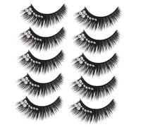 FRCOLOR 5paires Faux Cils Avec Pierre Brillante Cils Artificiels Éclatants Pour Maquillage Des Yeux Naturels Pour Femmes