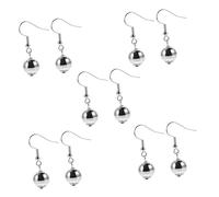 FRCOLOR 5paires Lot de Boucles Oreilles Disco Femme Boucles Oreilles Pendantes à Facettes Accessoires Soirée