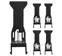 FRCOLOR 5pcs Pinces à Billets Universelles en Plastique Noir, Clip Compact et Léger pour Caisse Monnaie, Organisateur Rapide et Facile à Ranger, pour Petites Entreprises