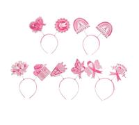 FRCOLOR 5pièces Bandeau De Sensibilisation Au Cancer Sein Pour Femmes Lot De Accessoires Pour Cheveux Décorations Photo Pour Événements Et