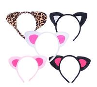 FRCOLOR 5pièces Bandeau Oreilles De Chat Lot Pour Chaton Accessoire Photo Et Cosplay Serre-tête Chat Dessin Animé