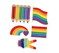 FRCOLOR 5pièces Épingle à Revers Arc-ciel Broche Colorée Pour Vêtements Lot De Broches Diy
