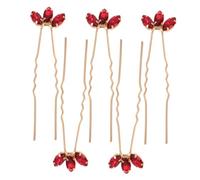 FRCOLOR 5pièces Épingles à Cheveux De Mariage Strass Pinces Forme De u Avec Strass Marquise Accessoires De Coiffure Pour Événements Spéciaux