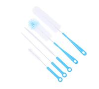 FRCOLOR 5pièces Goupillon Long Manche pour Nettoyer Bouteilles de Lait Vin et Autres Contenants Lot de Outils de Nettoyage pour Biberons et Vaisselle