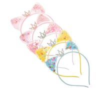 FRCOLOR 5pièces Serre-tête Oreilles de Chat Coiffe Mouvant Accessoire de Cosplay pour Fête Couleur Aléatoire