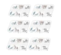 FRCOLOR 6 Boîtes Boîtes de Breloques Ongles Noël Résine Arbres Décorations Hiver Accessoires Manucure DIY Festif