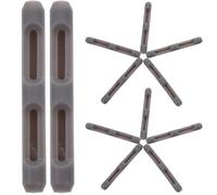 FRCOLOR 6 paires Manchons Branches Lunettes Antidérapants Gris Embouts Souples Confortables pour Maintien Derrière Oreille Accessoires Fixes pour Sport et Usage Quotidien