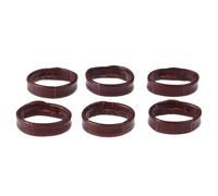 FRCOLOR 6 Pièces accessoires de sangle bracelet de montre anneau de bande de montre bracelets de marron bague en cuir pour boucle de bande de Brun