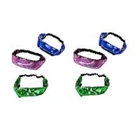 FRCOLOR 6 Pièces Articles De Fête Bandeau Filles Bandanas Colorés Bandes De Cheveux De Paillettes Bandeaux Accessoire De Cheveux Pour Femmes Bandeaux à Paillettes Pour Femmes