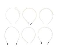 FRCOLOR 6 Pièces bandeau de perles bandeaux bandana groupe accessoires scintillants mesdames hair charms hair toppers accessoire fete bandeau pour fille cerceaux de cheveux femme alliage