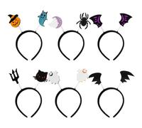 FRCOLOR 6 Pièces bandeau d'halloween bandeaux mignons pour femme halloween diadème halloween déguisement enfant cerceaux de cheveux x délicats Plastique Colorful
