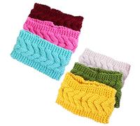 FRCOLOR 6 Pièces Bandeau En Laine Tricotée Bandeau Serviette Bande Nettoyante Pour Le Visage Bandes Hommes Tresser Cache-oreilles Bandana Para Bandeaux Pour Hommes Manchons Fil