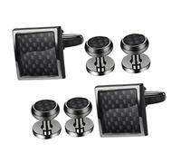 FRCOLOR 6 pièces Boutons de Manchette pour Hommes Ensemble Cuivre Boutons de Chemise Élégants pour Costume de Mariage et Tenue Tailleur Accessoires Formels pour Chemises Blanches et