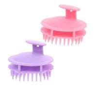 FRCOLOR 6 Pièces Brosse Massage Silicone Souple Peigne Multifonction pour Shampooing Corps et Détente Conception Creuse Hygiénique et Pratique pour Usage