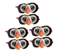 FRCOLOR 6 Pièces Cache-oeil Toucan Masque De Sommeil Pour Femme Joli Masque De Sommeil Masque Pour Les Yeux Pour Les Enfants Endormis Masques De Sommeil Pour Enfants Dormir Masques Peluche