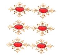 FRCOLOR 6 Pièces Charms Croisés Baroques Pendentifs Couronne Croix pour Colliers Bracelets Boucles Doreilles DIY Accessoires de Bijoux