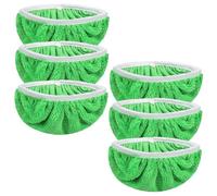 FRCOLOR 6 Pièces Couvre Mop Microfibre avec Élastique pour Ajustement Sécurisé Nettoyage des Sols Lavables et Compatibles avec Divers Balais