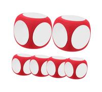 FRCOLOR 6 Pièces Dés Mousse Effaçables DIY Ronds Dés Vierges Éducatifs pour Jeux Fête et Enseignement