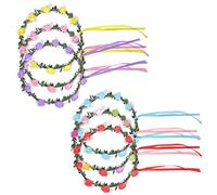 FRCOLOR 6 Pièces Guirlande Lumineuse Fleur Éclairée Bandeau Filles Bandeaux Filles Casque Couronne De Cheveux De Mariage De Mariage Guirlande D'halloween Lustre Led Mousse