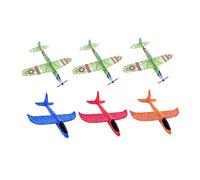 FRCOLOR 6 pièces Jouets Avion à Mousse pour Garçon Fille Planeurs Créatifs pour Garçons et Filles Améliorez la Coordination Motrice Grands Petits