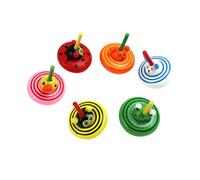 FRCOLOR 6 pièces Jouets Gyroscopiques Bois Animaux Colorés Stimulez la Créativité Coordination des Design Attrayant
