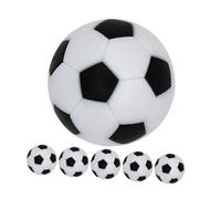 FRCOLOR 6 Pièces Lot de Balles de Noires et Blanches Rechange Robuste pour Tables de Football de Table Mini Balles Adaptées Aux Jeux de à et Compétition