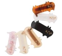 FRCOLOR 6 pièces Lot de Pinces à Cheveux Chat Mignonnes Couleur Vive Petites Barrettes Forme de Chat pour Cheveux Courts et Longs Accessoire Kawaii Pratique pour Coiffure Quotidienne
