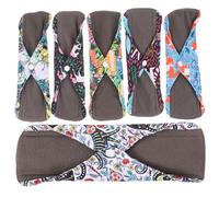 FRCOLOR 6 pièces Lot de Serviettes Hygiéniques Lavables de Réutilisables Confortables et Durables pour Femmes Post-accouchement et Usage Quotidien