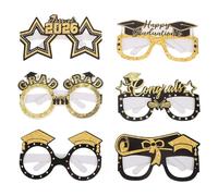 FRCOLOR 6 Pièces Lunettes en Papier pour Accessoires Légers et Décorations Polyvalentes Photos de Fin D'études Secondaires pour Fêtes et Portraits de Groupe