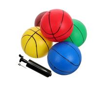 FRCOLOR 6 pièces Mini Basketballs Set for Soft Indoor Play Lightweight Small Balls with Pump for Birthday Gift and Coordination Development