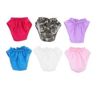 FRCOLOR 6 Pièces Miniature Doll Underwear Set Reusable Cloth Underpants for Dolls Creative Dress Up Accessories and